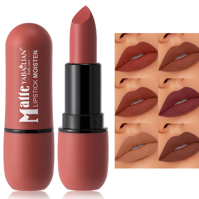 6 Colors Velvet Matte Lipstick - Waterproof & Long-lasting
