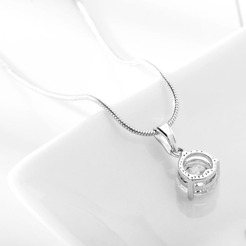 AAA Zircon Jewelry Set with Water Drop Necklace and Earrings