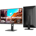 INNOCN 27" Monitor 120Hz FHD 1920 x 1080p IPS PC Computer Desktop Gaming Display Built-in Speaker Eyes Care Height/Pivot Adjustable HDMI VGA VESA Mountable - Black 27D1FR