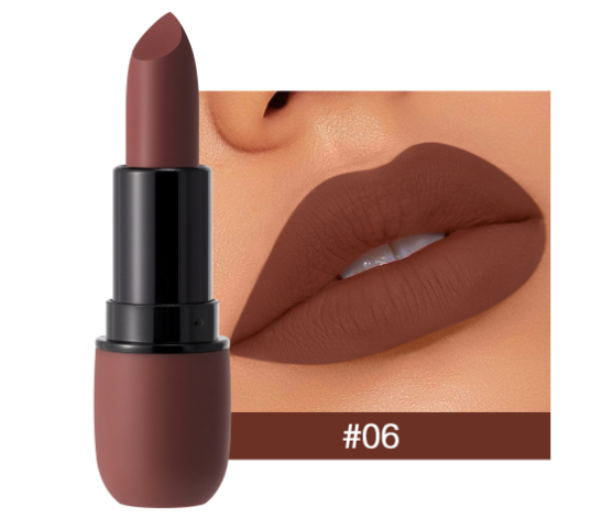 6 Colors Velvet Matte Lipstick - Waterproof & Long-lasting
