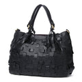 Multi-color Blocks Handbag in First Layer Cowhide