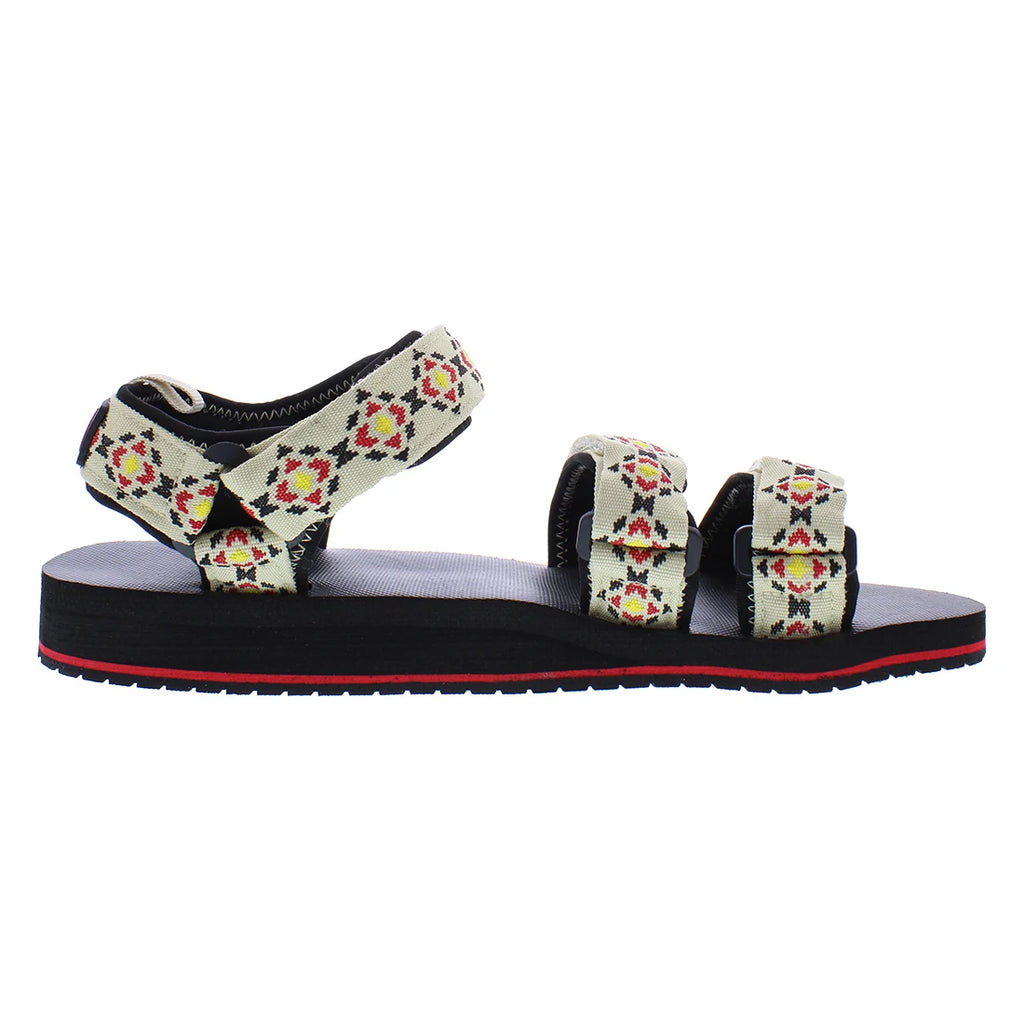 Men's for Fila Drifter TS Sandals in Cream/Black/Red Color