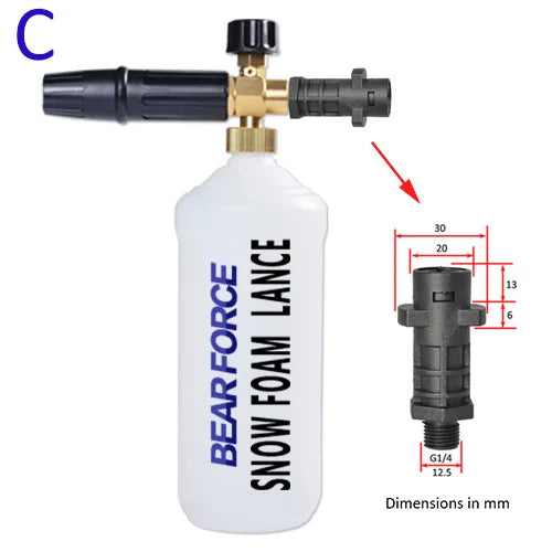 Gerador de espuma canhão de espuma bocal lavagem de espuma do carro para karcher k2 k3 k4 k5 k6 k7 tornado arma lavadora de alta pressão lavadora de carro