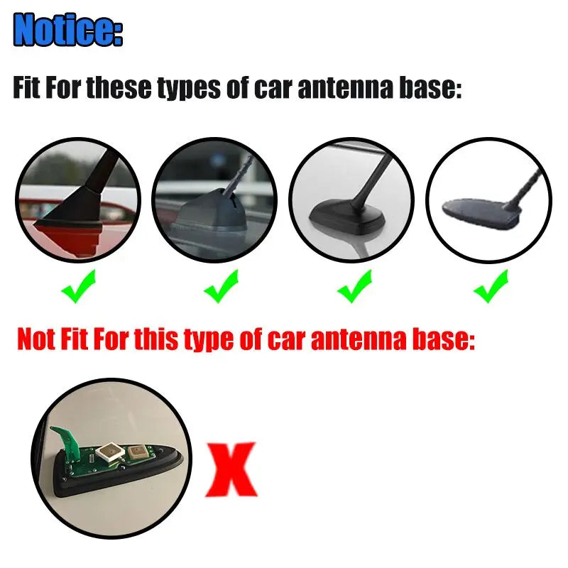 Possbay universal barbatana de tubarão do carro antena telhado decorativa fm am amplificador sinal para qashqai hyundai i20 kia ford bmw vw mazda 3