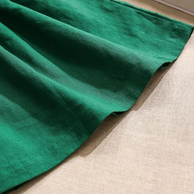 Vestido Mori de Linho para Meninas 2026 Verão Nova Roupa Infantil Vestidos de Princesa de Manga Curta em Algodão e Linho TZ30
