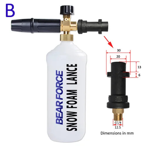 Gerador de espuma canhão de espuma bocal lavagem de espuma do carro para karcher k2 k3 k4 k5 k6 k7 tornado arma lavadora de alta pressão lavadora de carro