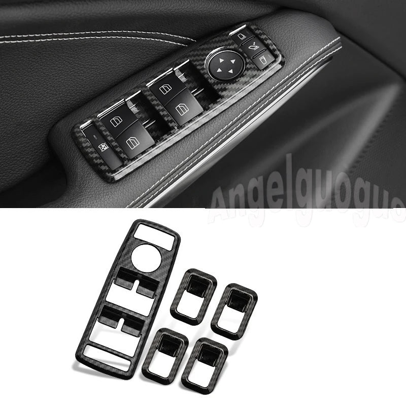 Angelguoguocar etiqueta da guarnição da janela para mercedes benz a/b/c (w204)/e (w212)/gla/cla/glk/gle-class