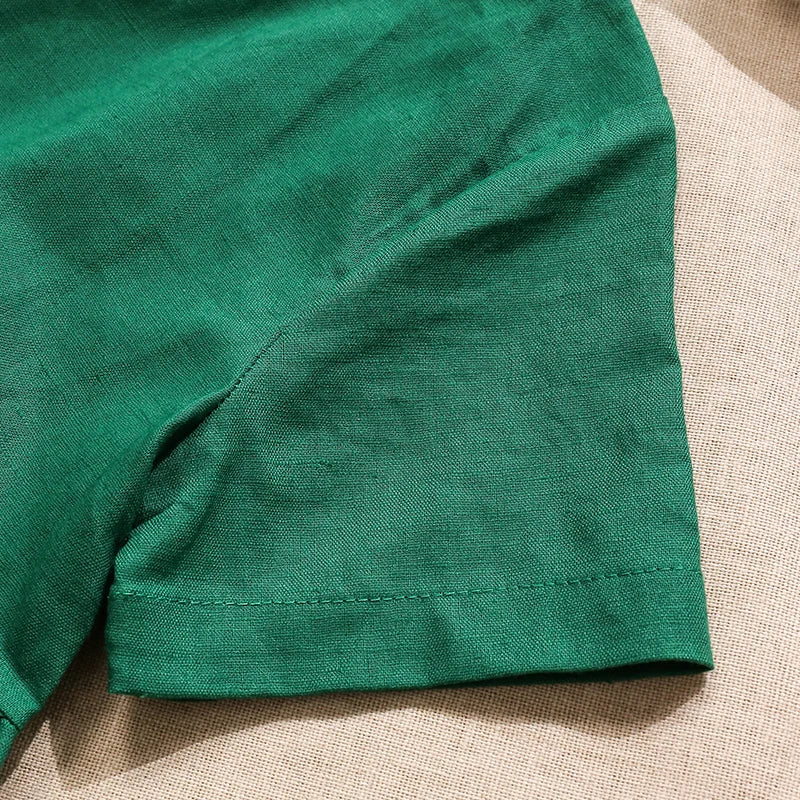 Vestido Mori de Linho para Meninas 2026 Verão Nova Roupa Infantil Vestidos de Princesa de Manga Curta em Algodão e Linho TZ30