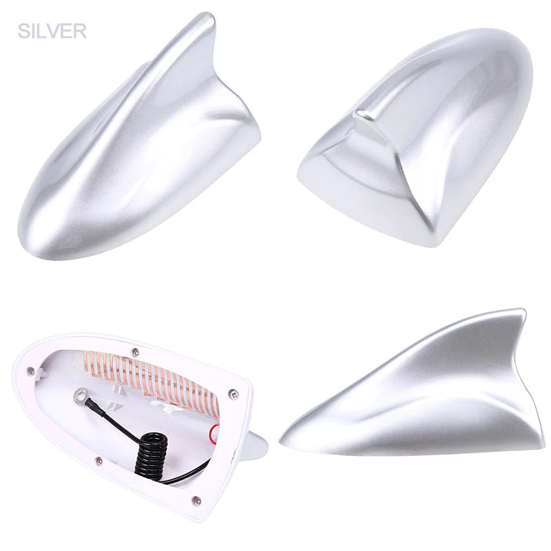 Possbay universal barbatana de tubarão do carro antena telhado decorativa fm am amplificador sinal para qashqai hyundai i20 kia ford bmw vw mazda 3