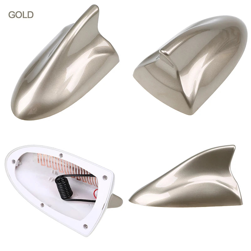 Possbay universal barbatana de tubarão do carro antena telhado decorativa fm am amplificador sinal para qashqai hyundai i20 kia ford bmw vw mazda 3