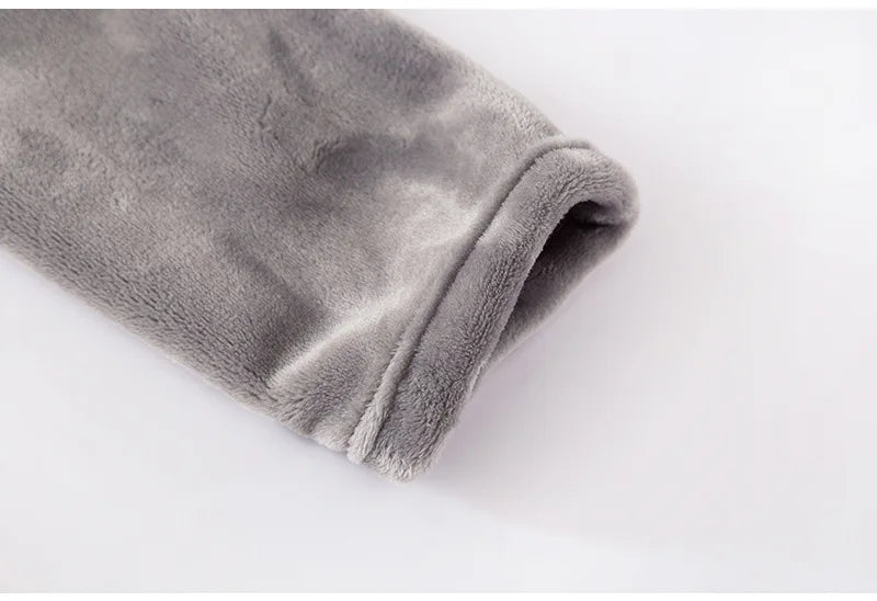 Fdfklak flanela inverno calças de pijama feminino longo quente calças femininas casuais homewear conforto L-3XL tamanho grande pijamas