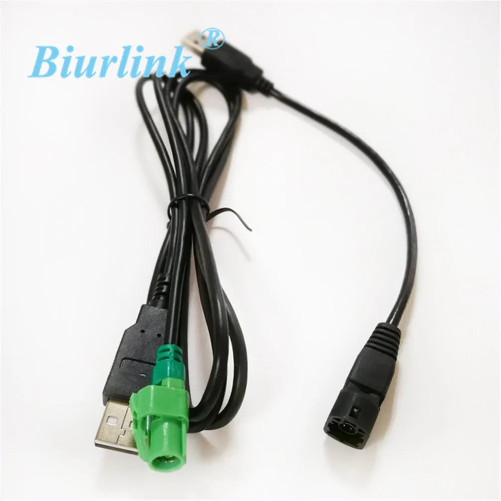 Biurlink unidade central de rádio cabo USB adaptador de transferência USB para VW BMW CD player soquete de 4 pinos