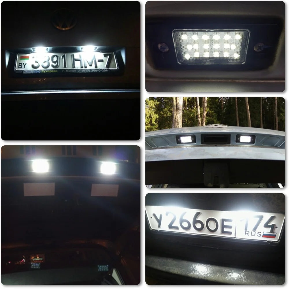 LED Número de matrícula Luz da placa, Lâmpadas da cauda para VW Tiguan 09-12 Golf 5 Touareg MK1 Passat B5.5 Porsche Cayenne 955 957 02-10, 2PCs