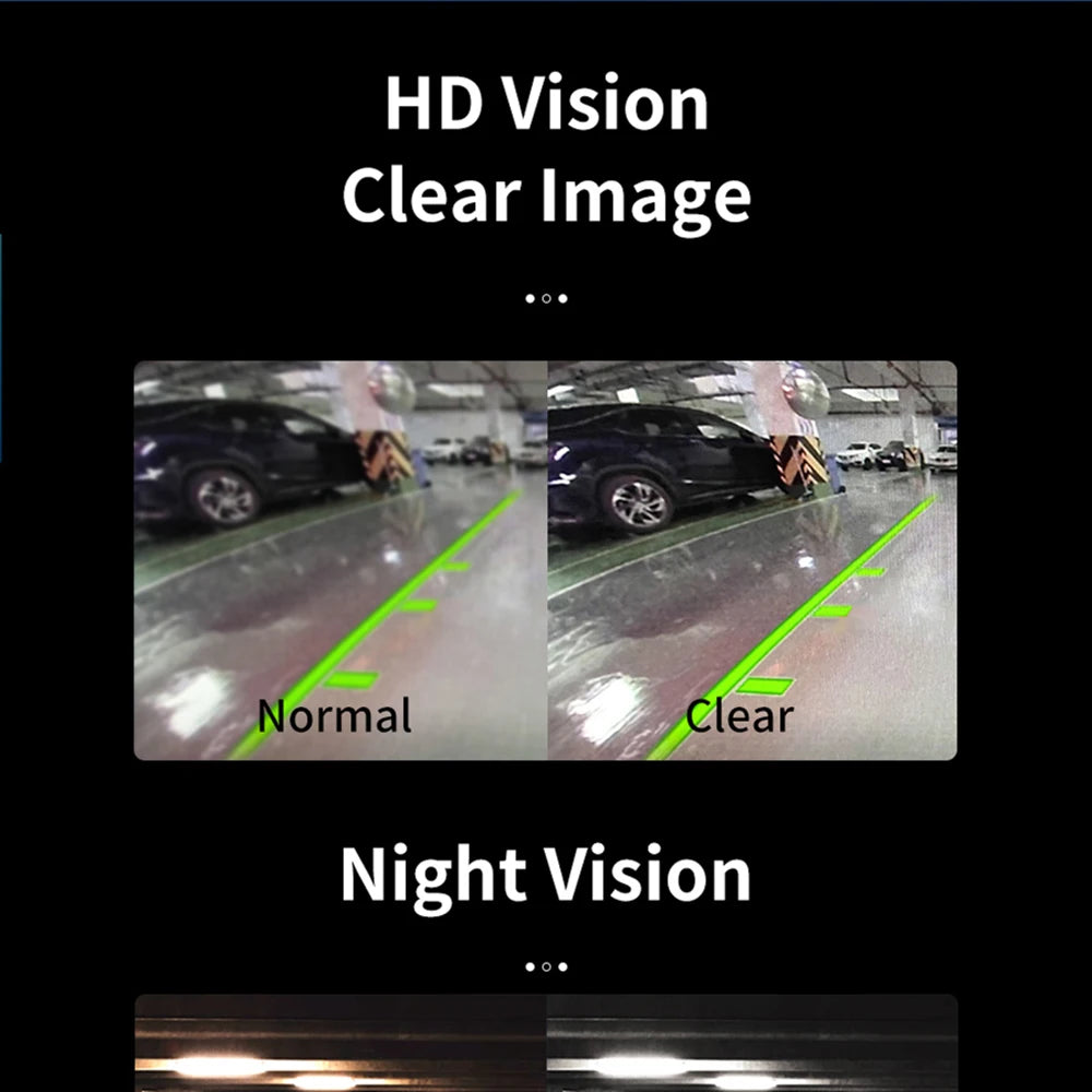 Hippcron câmera de visão traseira do carro 4 led visão noturna invertendo monitor estacionamento automático ccd à prova dwaterproof água 170 graus vídeo hd