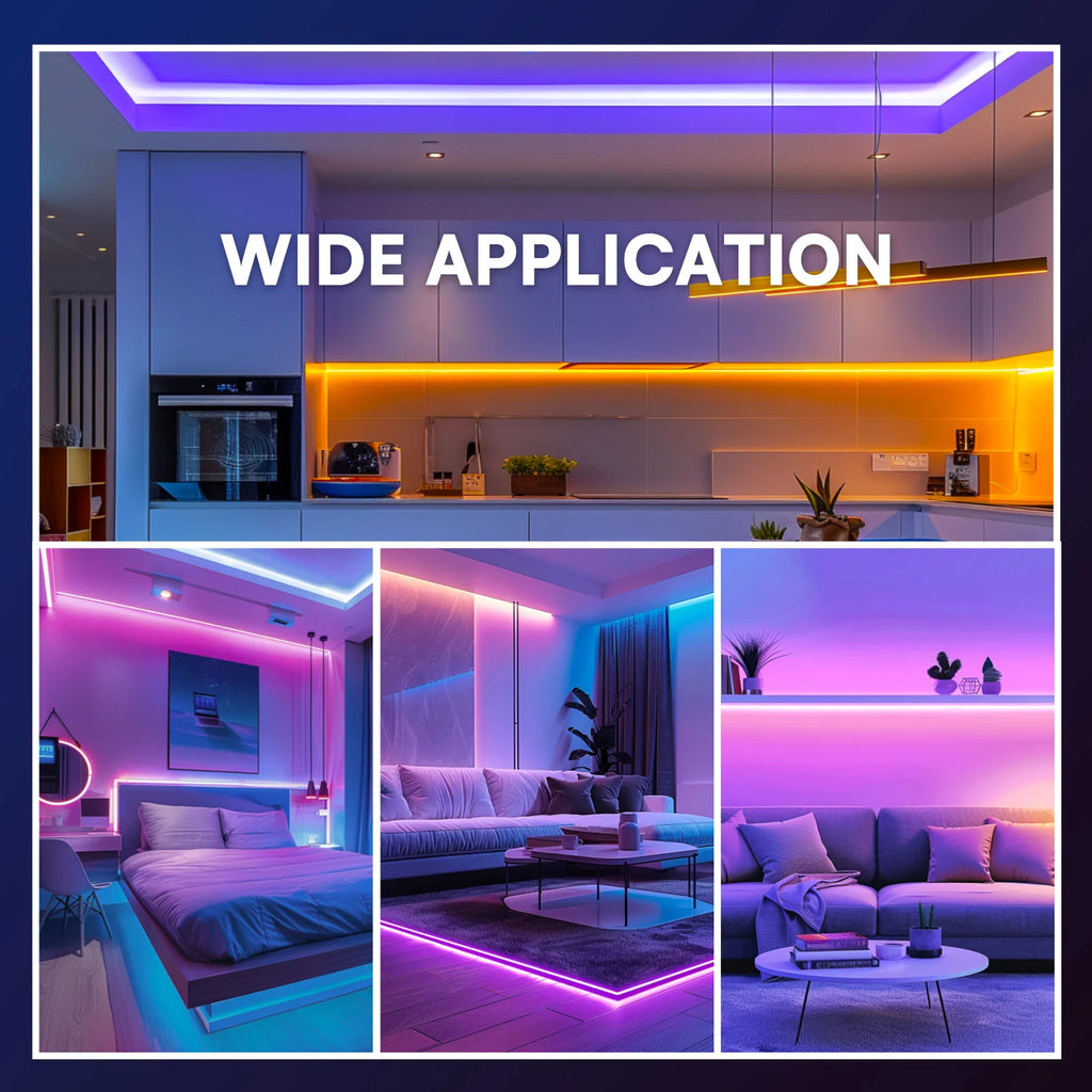 5V Boost 24V RGB for Ambilight Strip Copper LED Light Strings with for Bluetooth APP Remote Control IP44 for Bedroom Living Room
