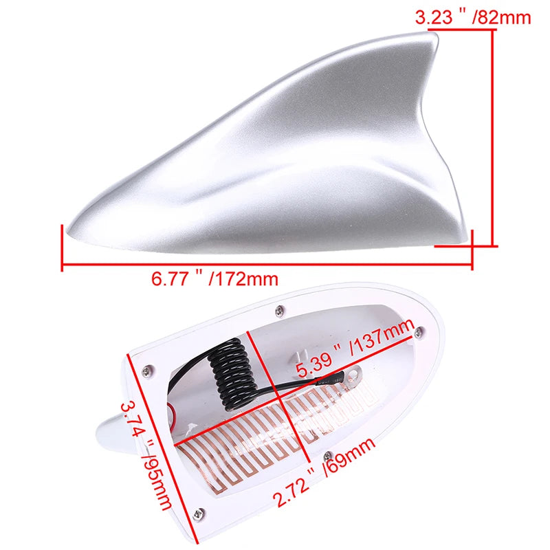 Possbay universal barbatana de tubarão do carro antena telhado decorativa fm am amplificador sinal para qashqai hyundai i20 kia ford bmw vw mazda 3