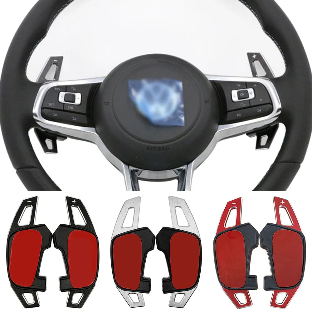 Volante do carro dsg shift pás extensão shifters adesivos para Volkswagen Golf 7 MK7 GTI GTE 2015 2016 2017 Jetta GLI Tiguan R Line 2018 2019 2020 2021 acessórios do carro