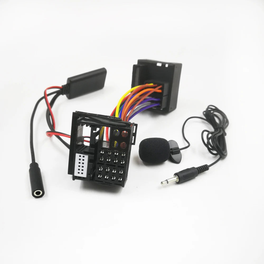 Biurlink para peugeot 207 307 407 308 para citroen c2 c3 rd4 12pin módulo bluetooth rádio sem fio estéreo AUX-IN adaptador de áudio