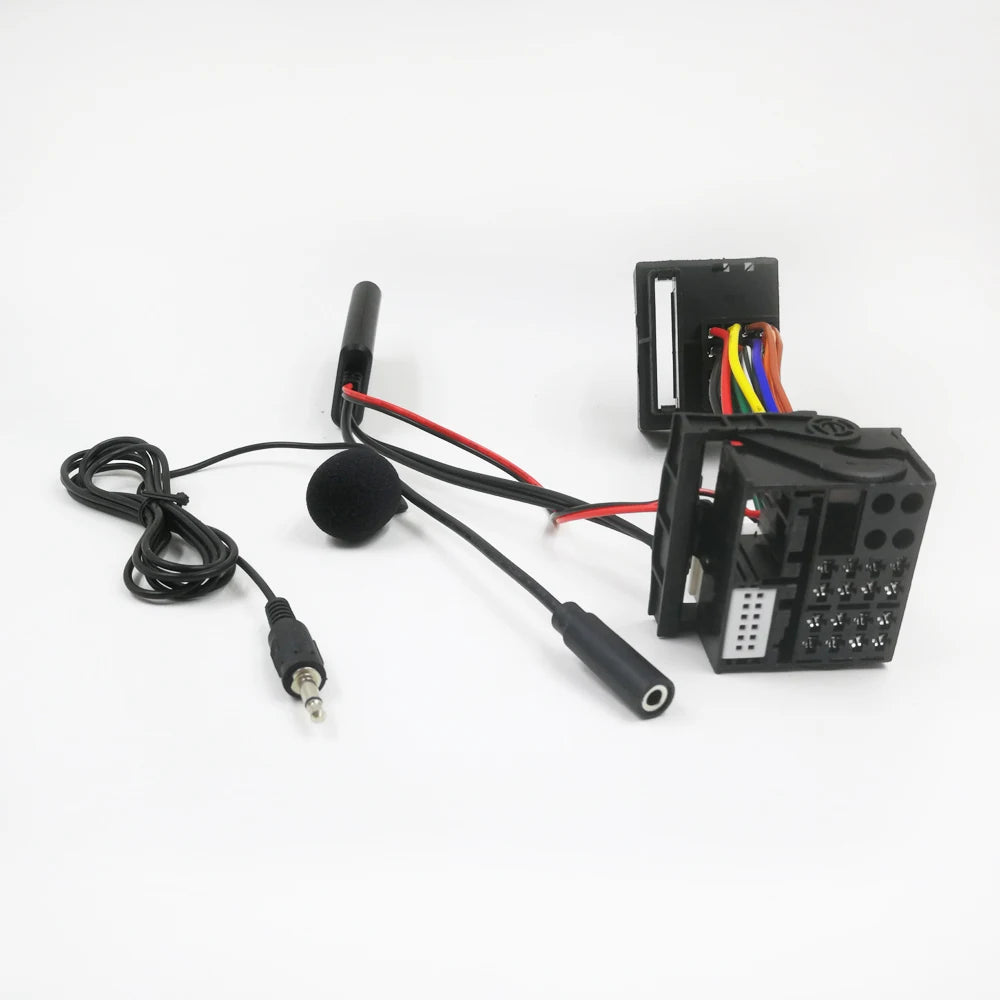 Biurlink para peugeot 207 307 407 308 para citroen c2 c3 rd4 12pin módulo bluetooth rádio sem fio estéreo AUX-IN adaptador de áudio