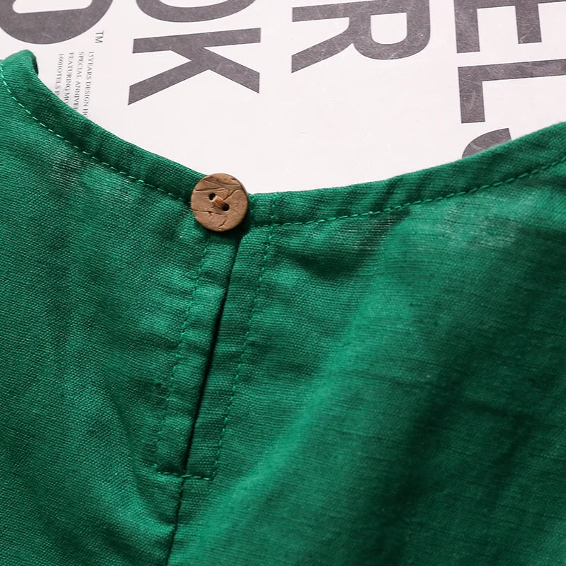 Vestido Mori de Linho para Meninas 2026 Verão Nova Roupa Infantil Vestidos de Princesa de Manga Curta em Algodão e Linho TZ30