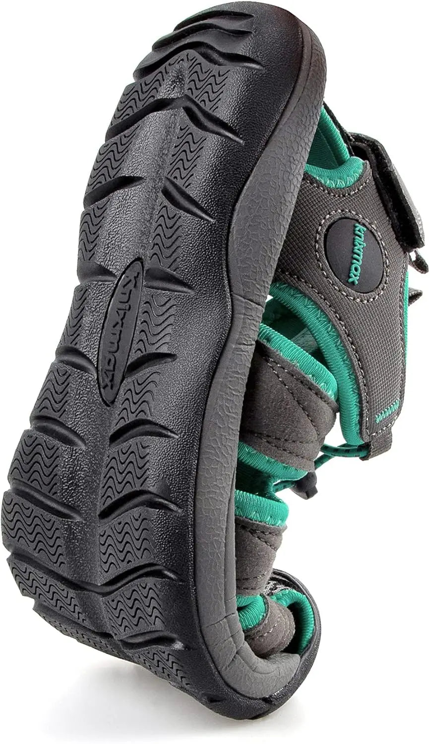 Knixmax Outdoor Closed Toe Lace-Up Hiking Sandals with Rubber Outsole for Summer