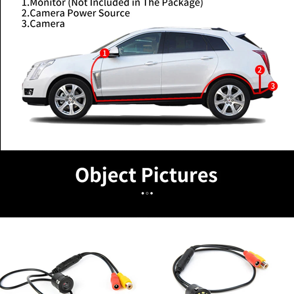 Hippcron câmera de visão traseira do carro 4 led visão noturna invertendo monitor estacionamento automático ccd à prova dwaterproof água 170 graus vídeo hd