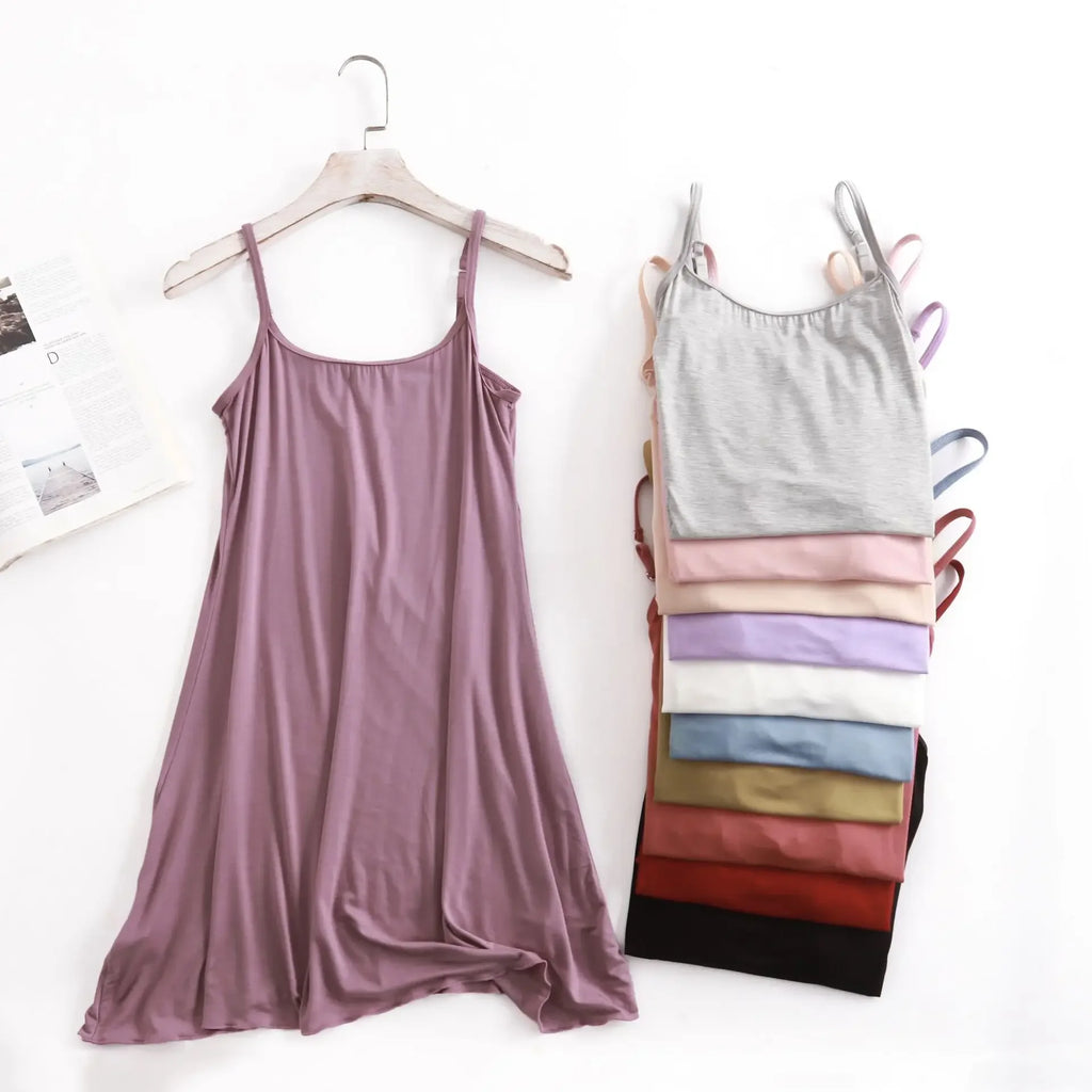 Roupa de pijama modal sexy feminina, tops femininos, roupa de fundo, pijama, vestido de dormir com babados, mais novo, verão