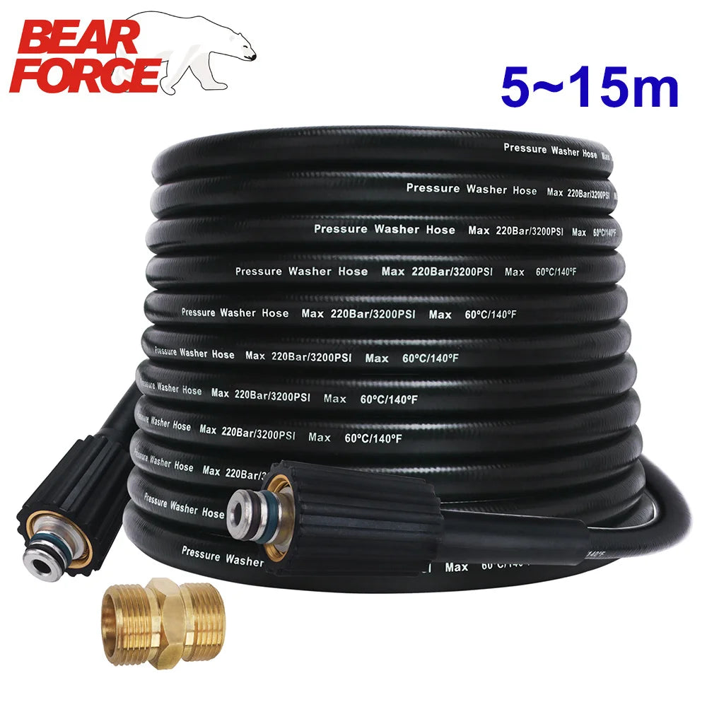 Mangueira de lavagem de alta pressão, cabo de mangueira para lavagem de carro, mangueira de extensão de limpeza de água M22-Pin 14/15 para karcher elitech interskol huter