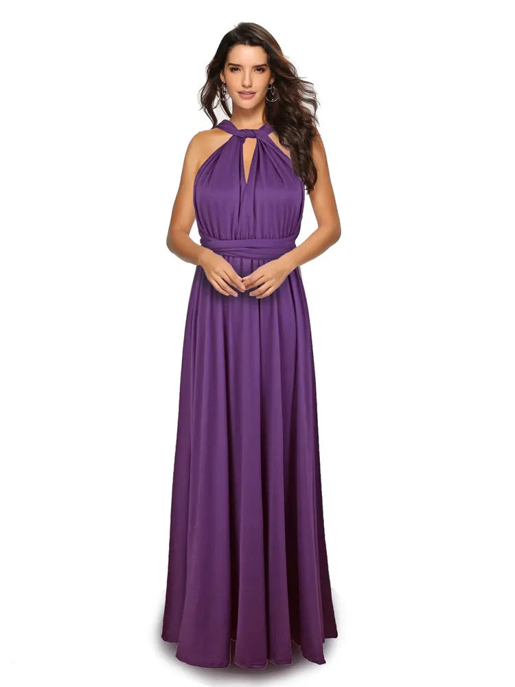 Vestido Maxi Club Boho para mulheres, bandagem vermelha, vestido de festa longo, madrinhas multiway, robe infinito conversível, sexy