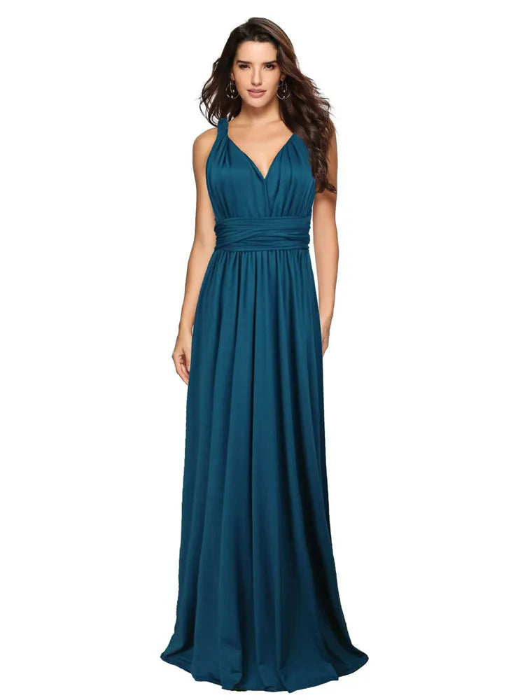 Vestido Maxi Club Boho para mulheres, bandagem vermelha, vestido de festa longo, madrinhas multiway, robe infinito conversível, sexy