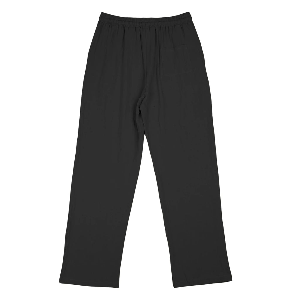 Calças de Linho Americanas Novas Primavera 2026, Tecido Leve e Respirável, Estilo Casual Solto, Cintura com Cordão, Perfeitas para Uso Diário