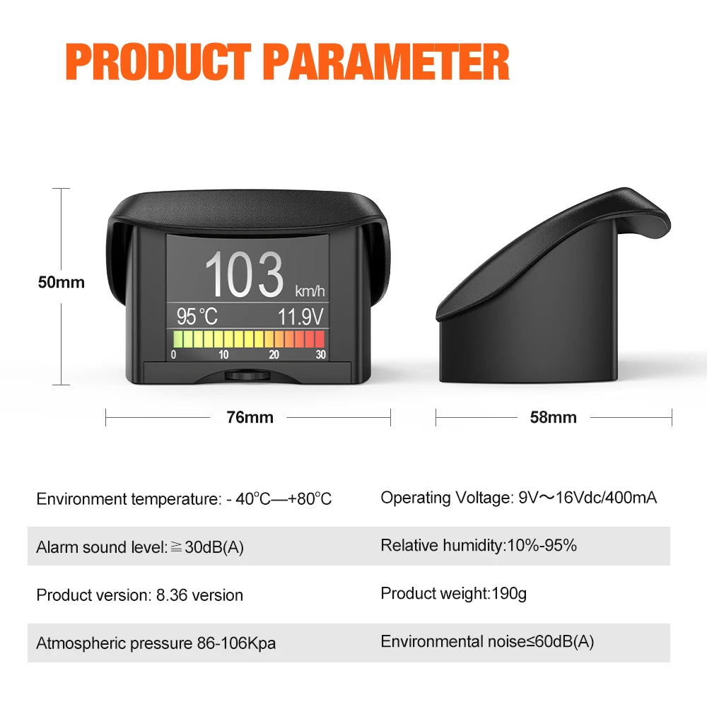 Ancel a202 computador on-board carro display digital velocidade consumo de combustível medidor de temperatura obd2 scanner automóvel