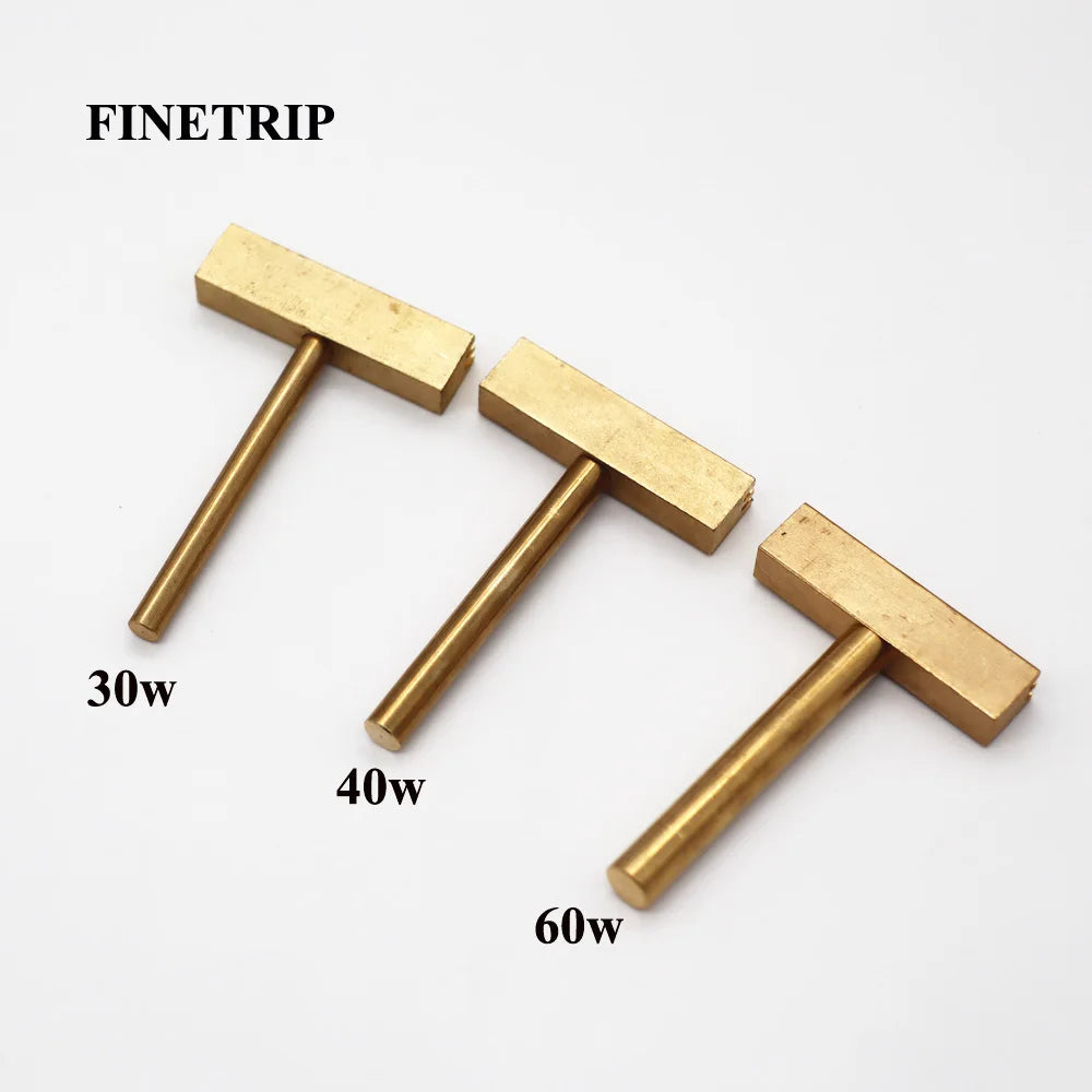 Finetrip 30w 60w 40w ferro de solda t ponta t-cabeça, t-pontas de cobre ou cabo de borracha imprensa quente para o reparo do cabo flexível do pixel da tela lcd