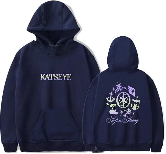 Katseye Merch Distressed Hoodie Moda Hoodies Música Pop Homens Mulheres Moletom Agasalho Pulôver Casaco