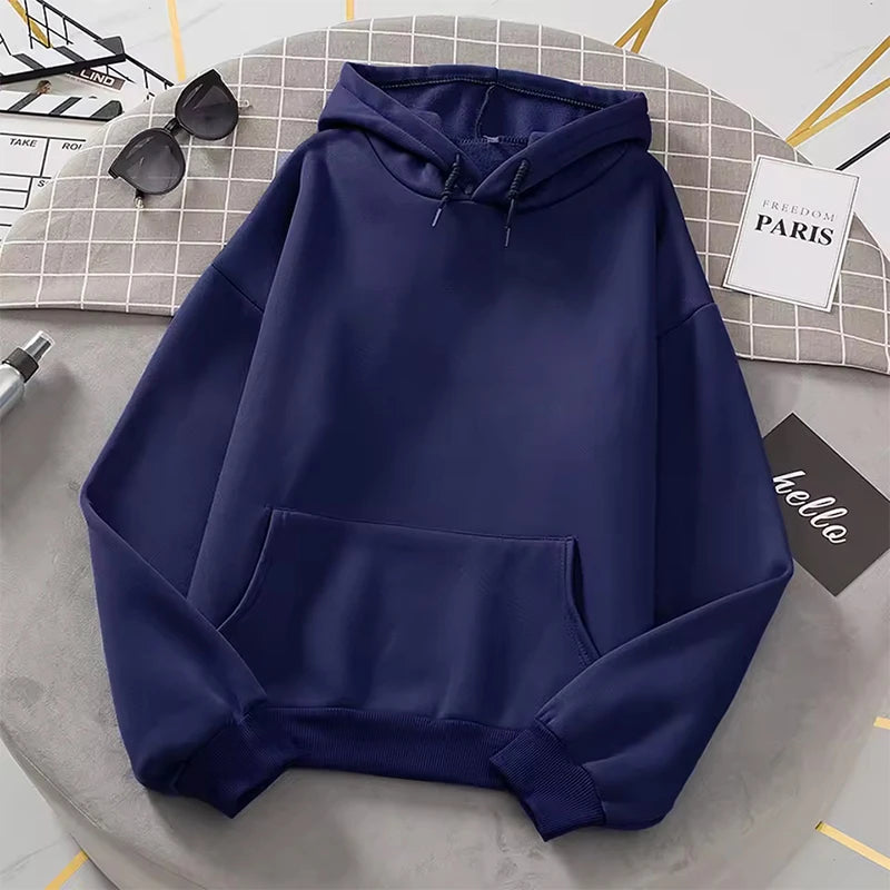 2025 branco hoodies das mulheres dos homens outono manga longa pulôver topos casual bolso hoodies unisex exterior solto esporte wear