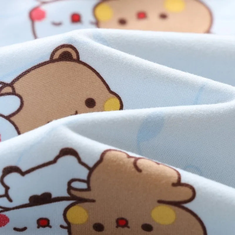 Kawaii anime bubu dudu conjunto de pijama macio e confortável homem mulher pijamas algodão solto pijama terno solto roupas para casa presente aniversário