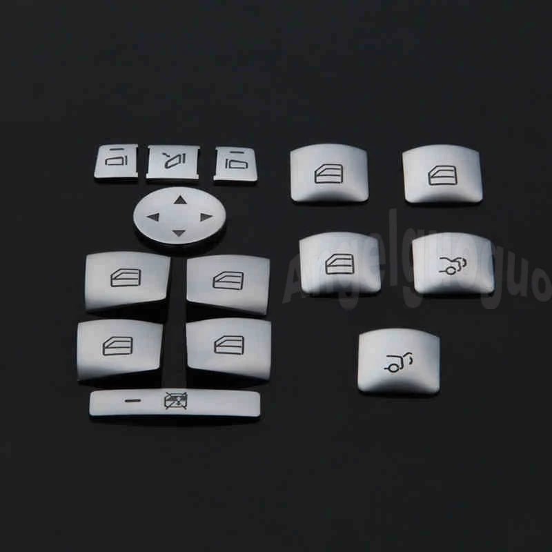 Angelguoguocar etiqueta da guarnição da janela para mercedes benz a/b/c (w204)/e (w212)/gla/cla/glk/gle-class