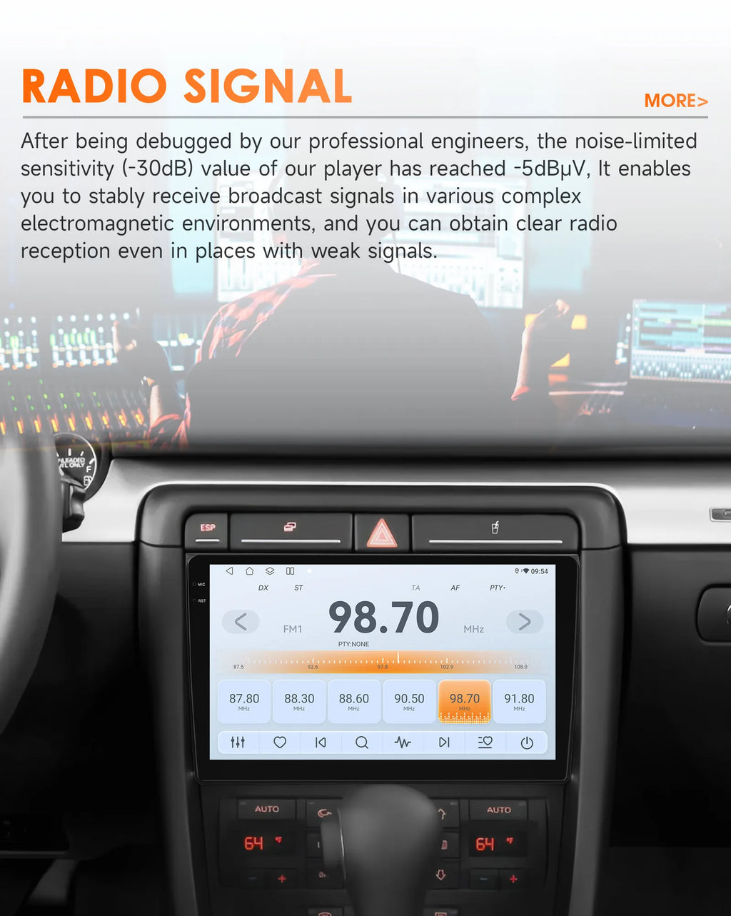 Rádio de Carro Android 2Din de 9 polegadas Hizpo para Audi A4 B8 B7 B6 S4 RS4 2000 - 2009 SEAT Exeo BT 4G DSP RDS CarPlay Navegação GPS 360CAM