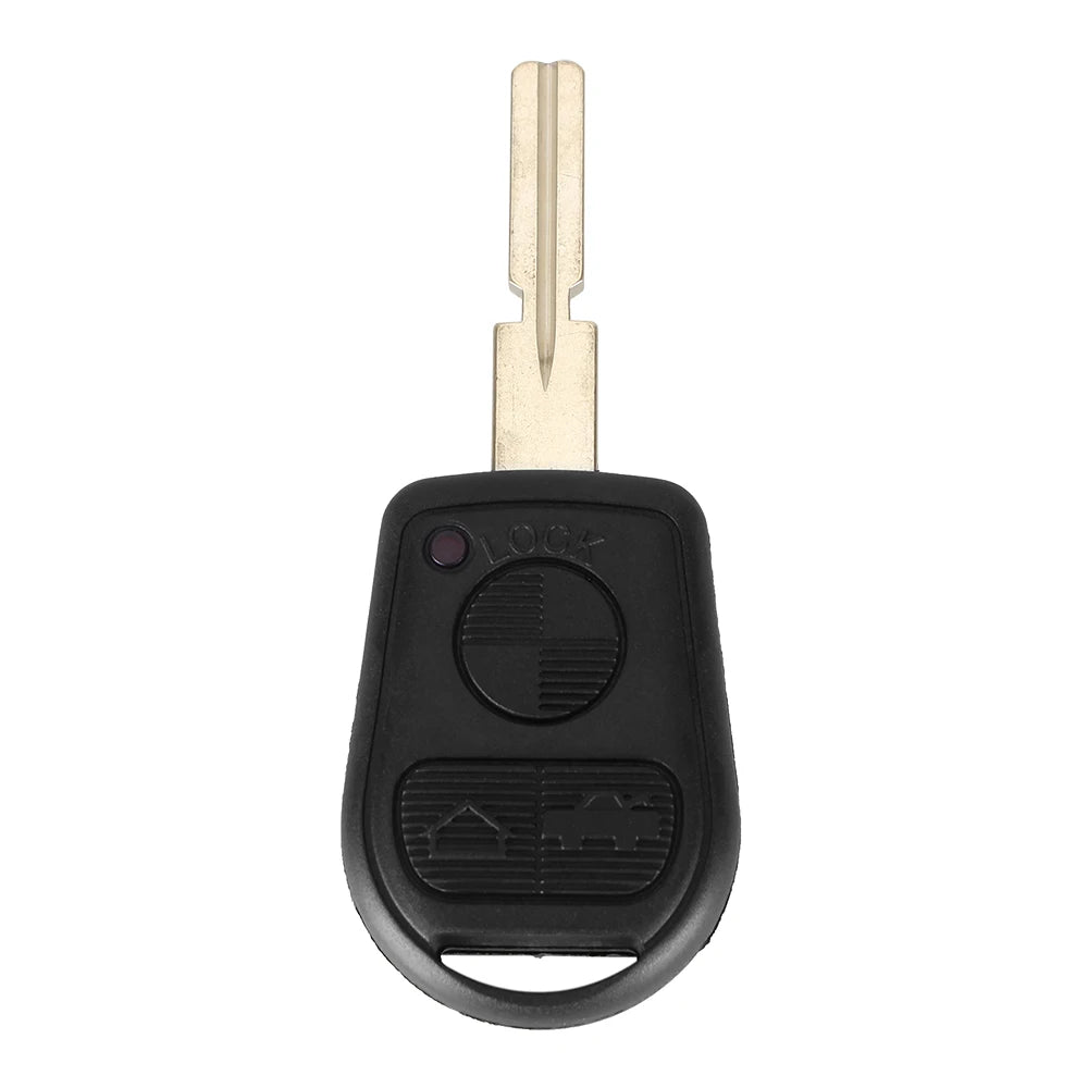 Keyyou capa de chave remota com 3 botões, compatível com bmw e31 e32 e34 e36 e38 e39 e46 z3 z4, capa fob 3 btn sem cortes