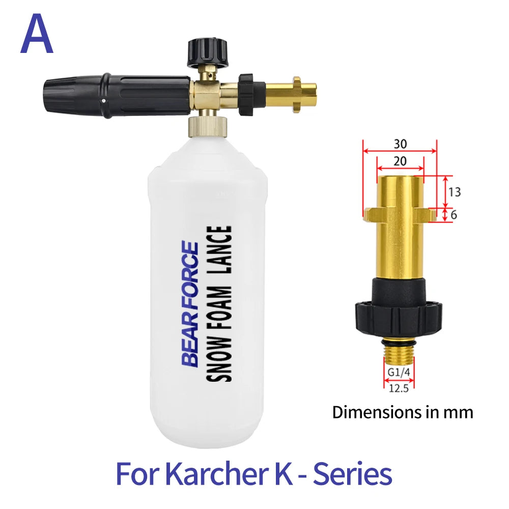 Gerador de espuma canhão de espuma bocal lavagem de espuma do carro para karcher k2 k3 k4 k5 k6 k7 tornado arma lavadora de alta pressão lavadora de carro