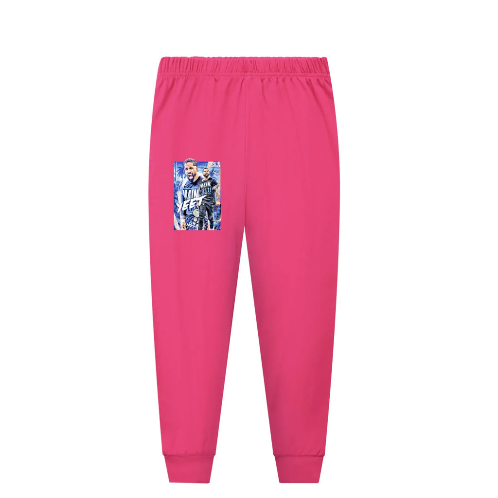 Crianças dos desenhos animados lutador jey uso conjuntos de pijama da criança meninos pijamas diários do bebê meninas manga longa t camisa + shorts 2 pçs set3952