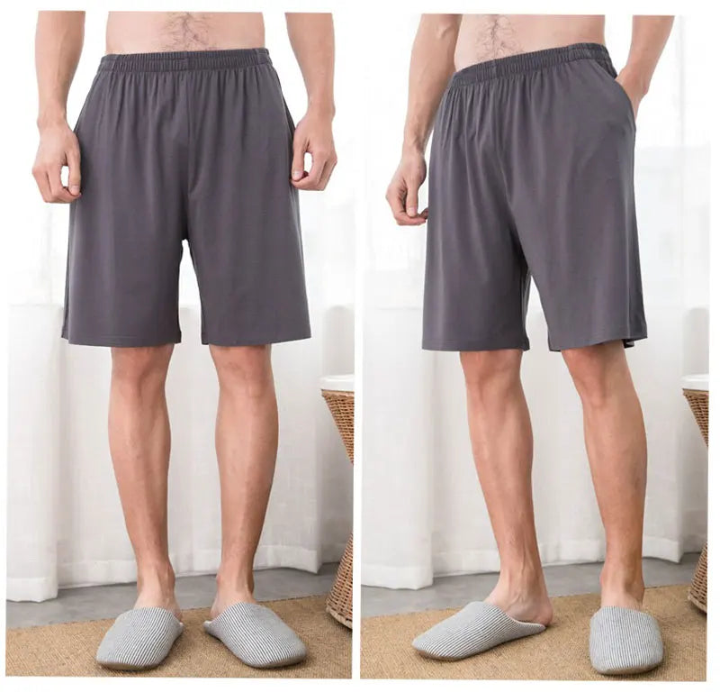 Calças de dormir de algodão masculino plus size 5xl shorts pijamas boxer casual lounge wear dormir calças curtas homewear homme