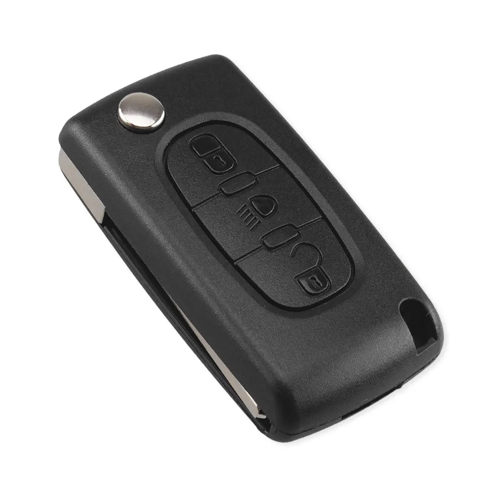 Keyyou para citroen c2 c3 c4 c5 c6 c8 3 botões flip remoto chave do carro caso capa escudo fob va2 lâmina ce0523