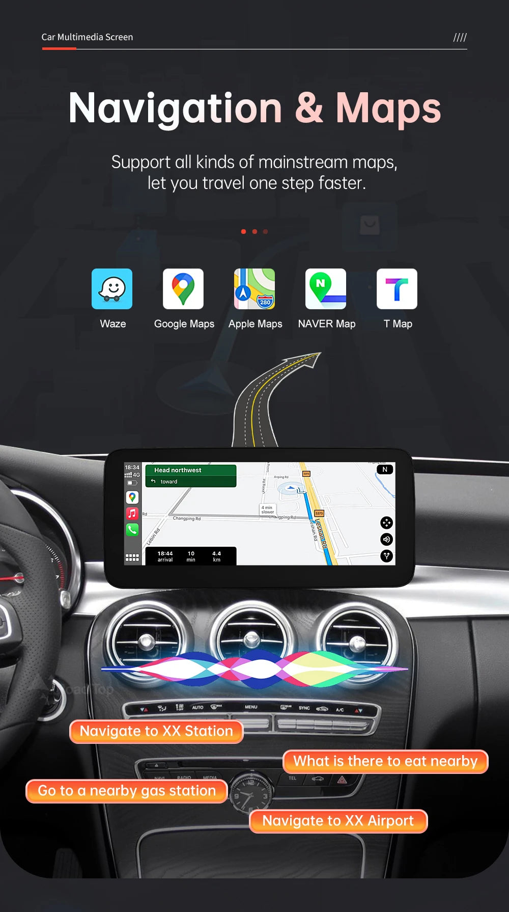 Tela multimídia linux sem fio carplay android auto para mercedes-benz w205 w176 glc a c v classe w447 cla gla 2015-2018 ntg5.0