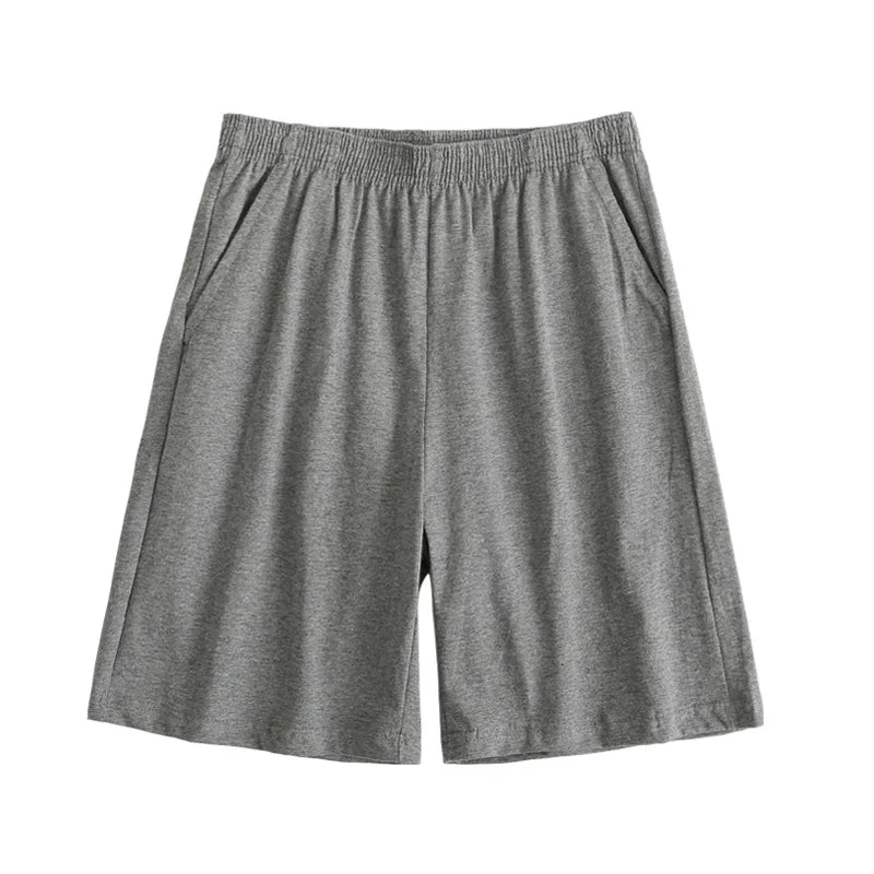 Calças de dormir de algodão masculino plus size 5xl shorts pijamas boxer casual lounge wear dormir calças curtas homewear homme