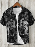 Camisa masculina de linho, design de camisa de manga curta confortável e respirável, camisa havaiana de verão masculina XS-5XL