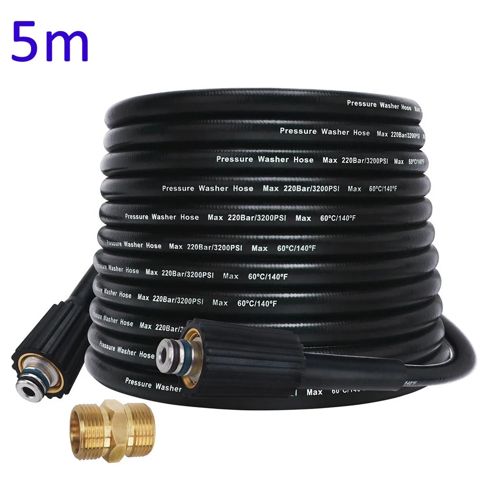 Mangueira de lavagem de alta pressão, cabo de mangueira para lavagem de carro, mangueira de extensão de limpeza de água M22-Pin 14/15 para karcher elitech interskol huter
