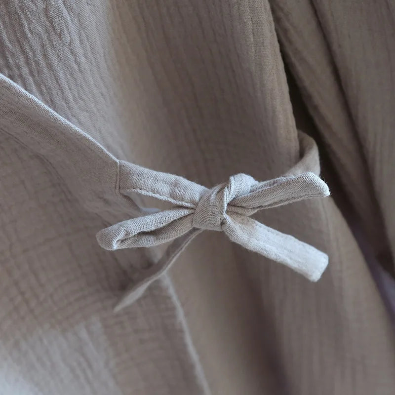 Primavera/outono japonês quimono pijamas masculinos pijamas masculinos gaze fina algodão rendas topo + calças soltas de duas peças homewear