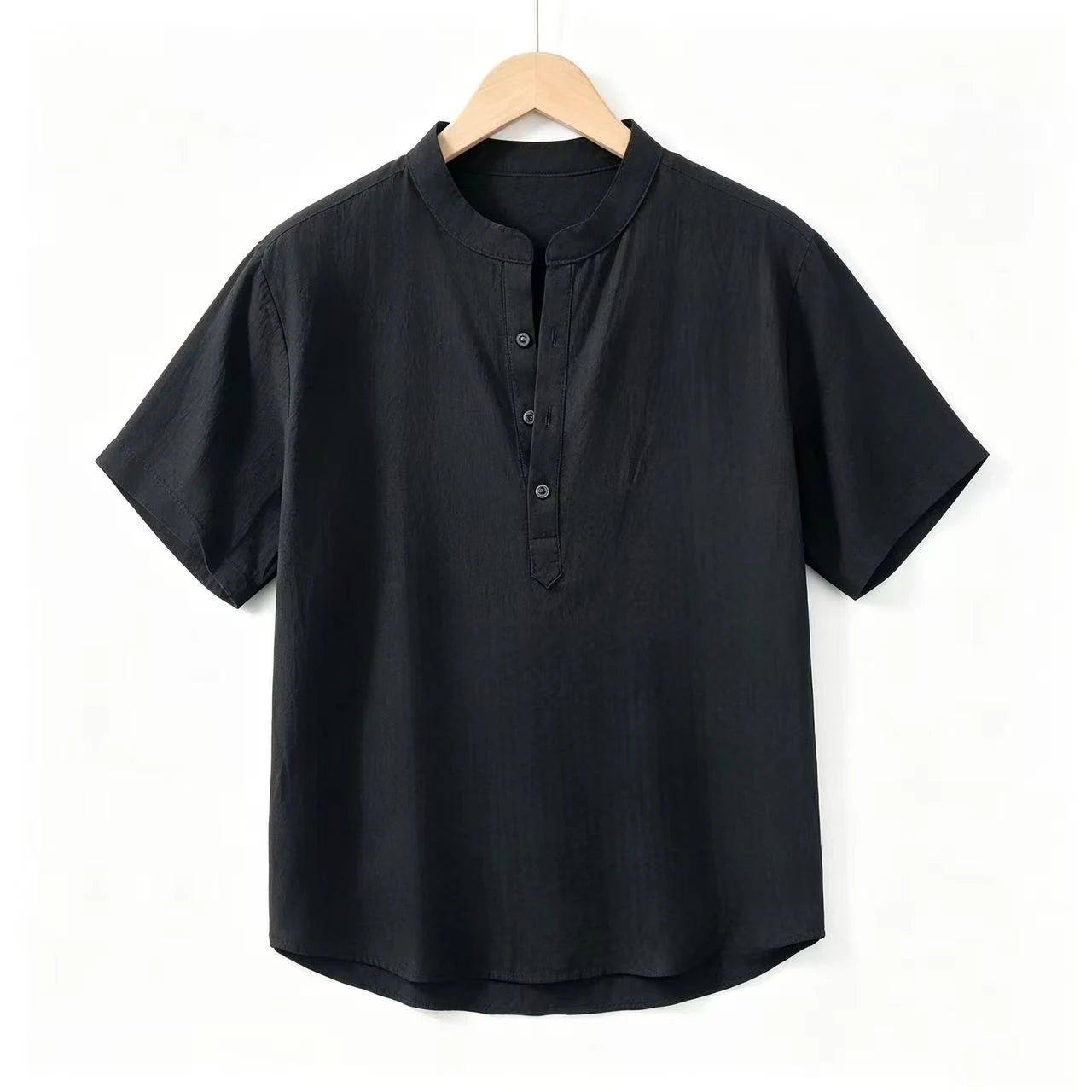 Camisa de linho respirável masculina, confortável, cor sólida, manga comprida, solta, Harajuku, blusa casual, camisa havaiana, breve, 2022