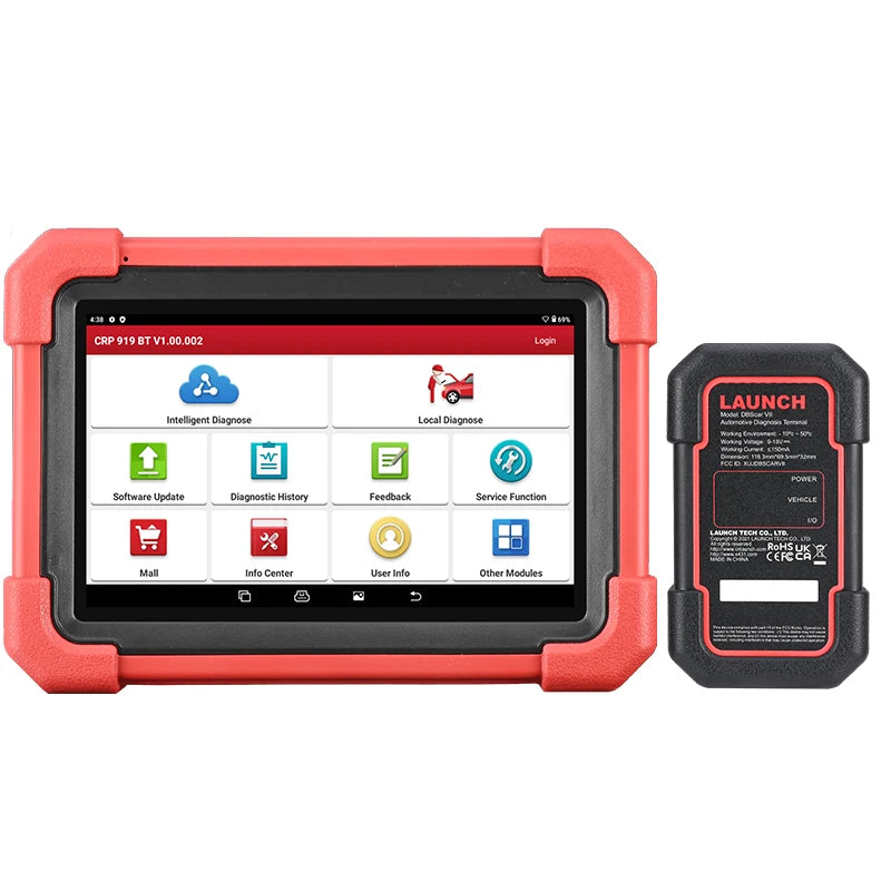 Novo Scanner Automotivo LAUNCH X431 CRP919XBT OBD2, Ferramentas de Diagnóstico Automotivo, Codificação de ECU CANFD DOIP, Envio Grátis